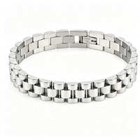 Nouveau style de bracelet à trois perles, bijoux minimalistes pour hommes en acier inoxydable haut de gamme, plaqué or, vente en gros