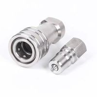 EVERNEW H001 ISO7241-A Raccord rapide hydraulique à déconnexion rapide, nouveau raccord de tuyau haute pression, vannes filetées ISO, joints ISO