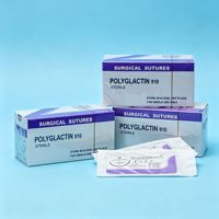 Suture résorbable Polyglactin 910 avec aiguille, stérile, haute résistance à la traction, pour usage vétérinaire et dentaire