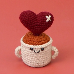 Cross-border Knitted Artificial for Flower Wool Crocheted for Flower Pot Doll Finished Hand-woven Positive Energy Potted - Product Image 4