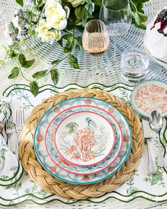 Juego de Vajilla de Porcelana Fina con Diseño de <span class=keywords><strong>Coral</strong></span> Marino, Plato Decorativo de Cerámica Costera, Taza de Café y Tazón de Porcelana Marina para Hotel y Restaurante - Product Image 1