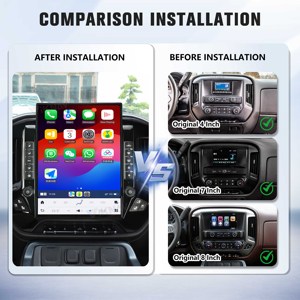 15.6 Inch Android Car Radio Fit for Chevrolet Silverado/GMC SIERRA 2014-2018 <b>Wireless</b> CarPlay GPS Navigation Multimedia Player - Product Image 2