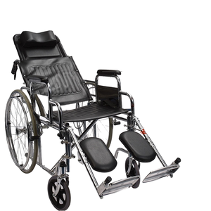 <span class=keywords><strong>JBL</strong></span> Crystal Companion Chariot de fauteuil roulant manuel pour hémiplégie, en acier inoxydable, avec dossier haut et pliant, certifié CE - Product Image 1