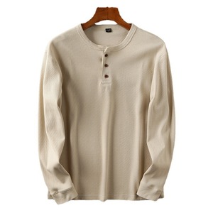 <span class=keywords><strong>T</strong></span>-<span class=keywords><strong>Shirt</strong></span> a Maniche Lunghe Personalizzata in Tessuto Waffle, Felpa con Cappuccio, Alta Qualità, Maglietta a Maniche Lunghe in Maglia Waffle per <span class=keywords><strong>Uomo</strong></span> - Product Image 5