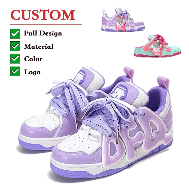 New Fashion Causal Damen Sportschuhe Turnschuhe Atmungsaktiver Walk Style Custom Logo Trendy Sneakers für Damen und Damen