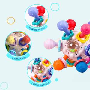 <span class=keywords><strong>Manhattan</strong></span> Ball Dentición Montessori Aprendizaje Juguetes de desarrollo para bebés Recién nacidos Dentición Ball Sonajero Sensorial Infantil Masticar Juguetes - Product Image 3
