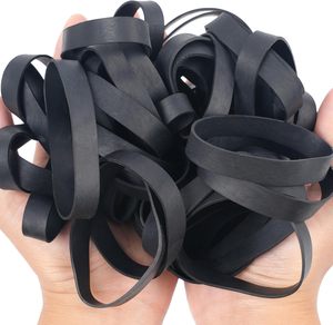Taille des élastiques # 84 élastiques tactiques en <span class=keywords><strong>caoutchouc</strong></span> noir, lot de 50, larges et épais, pour fournitures de bureau et classement - Product Image 5