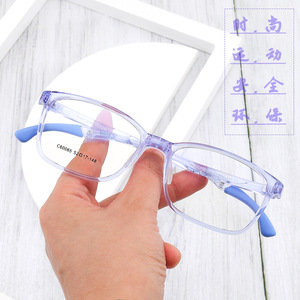 Montures de lunettes de sport Danyang TR90, monture quadrilatère intégrale, style décontracté léger avec plaquettes de nez en silicone - Product Image 3