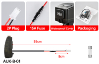 Chargeur rapide pour moto à double sortie 30W PD Type C et 18W USB a 12-24V, support de guidon pour téléphone, pour scooter, moto