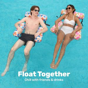 In Stock U-Shaped PVC Floating Lounge Chair Adult Pool Inflatable Water Sofa and <b>Bed</b> Hanging Chair for Pool Floats - Product Image 2