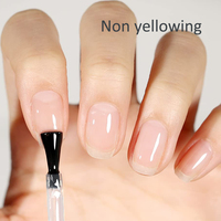Manucure professionnelle Gel à ongles transparent haute brillance longue durée diamant couche de finition bouteille rayures résistant aux taches finition brillante