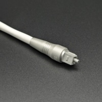 Cable de Fibra Óptica Toslink de Alta Calidad con Carcasa de Metal Cromado y Revestimiento de PVC para HDTV 1080P, Reproductor de DVD, Altavoces y Tarjetas de Sonido