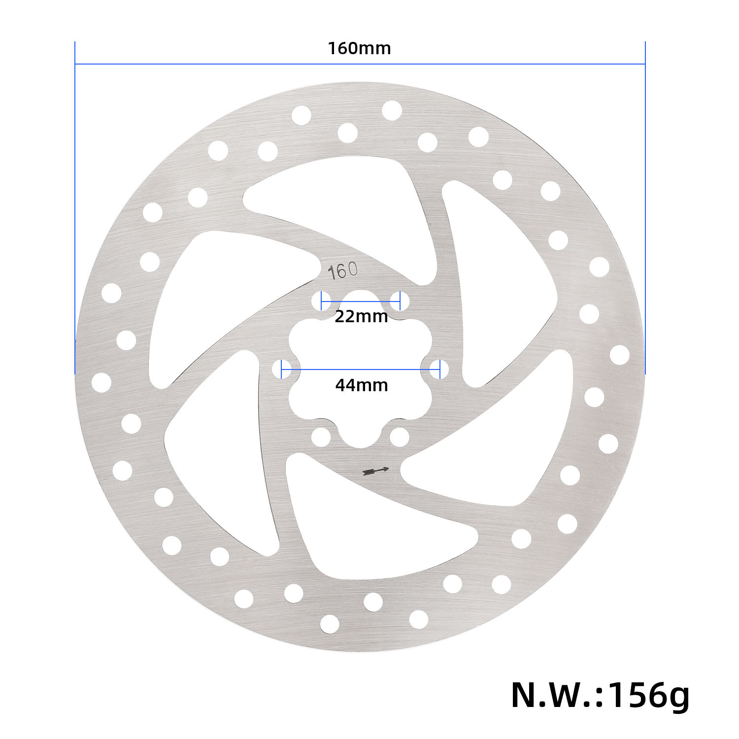 160mm*44mm Seis Agujeros 150.00