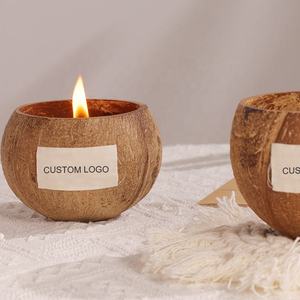 <span class=keywords><strong>Bougie</strong></span> en coquille de noix de coco artisanale en <span class=keywords><strong>bois</strong></span> naturel avec logo personnalisé, <span class=keywords><strong>bougie</strong></span> parfumée à la cire de soja avec des huiles essentielles - Product Image 5