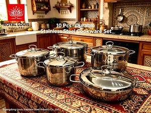 Set di Pentole in Acciaio Inox da 10 Pezzi, Stile Turco, 20/24/28/28/32cm, per Uso Domestico e Set Regalo, Utensili da Cucina - Product Image 1