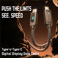 Câble de charge rapide USB C vers USB C avec affichage LED, vitesse de 480 Mbps, câble de données de charge rapide Type C 65W pour iPhone 16, iPad Mini 6