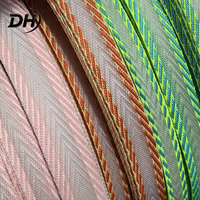 Sangle en tissu métallique Chevron 100% soie de pêche, matériau textile brillant pour chaussures, vente en gros de chaussures de mode