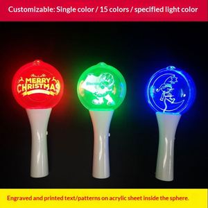 Custom Logo Dmx Remote ControlMusic Festival Cheer Props Support Stick Acrylic Sphere Hand <b>Lamp</b> <b>Ball</b> Button Control Glow Stick - Product Image 2