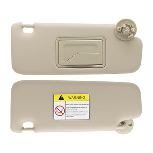 Pare-soleil Chevrolet beige côté droit, montage sur toit, installation par vis, matériau PVC - Product Image 1