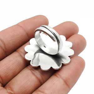 Bijoux fins de mariage 925 bagues fleur en argent bague minimaliste en argent Sterling 925 minimaliste mignon 925 bagues filles en argent pour fille - Product Image 3