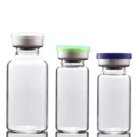 Vial de vidrio transparente vacío con tapa de rosca para muestreo automático, botella de vidrio para análisis de laboratorio