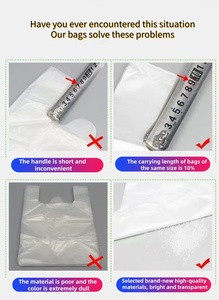 Оптовые прочные сумки-пакеты из ПНД для покупок, прозрачные пакеты из ПВД для супермаркетов, изготовленные на заказ, напрямую с завода - Product Image 6