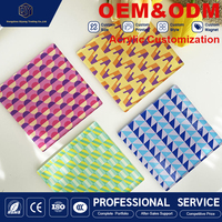 Individuell Bedruckte Acryl-Untersetzer Moderne Geometrische Tassenunterlage Farbenfrohe Tischdekoration für Zuhause, Café und Geschenke