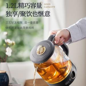 Bouilloire en verre AUX Tea Maker 1,2 L avec fonction de pulvérisation automatique à la vapeur, résistante à la chaleur, pour la préparation de boissons à domicile - Product Image 5