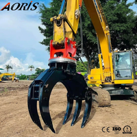 AORIS Grappin rotatif hydraulique à double cylindre 360 degrés pour excavatrice de 5 à 8 tonnes