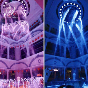 Personalizado 3D <span class=keywords><strong>cascada</strong></span> luces LED moderno diseño de parque al aire libre gráfico Digital cortina de agua escritura cortinas de lluvia fuente - Product Image 4