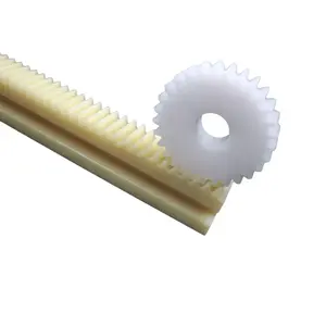 CNC üreticisi HKAA çizim özelleştirilmiş plastik dişli raf ve pinyon naylon dişli raf sürgülü kapı otomatik makine dişli raf