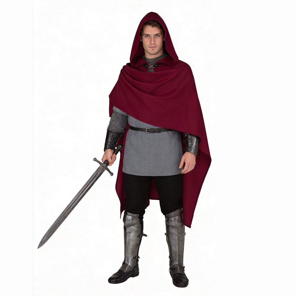 25DZ12052 Châle/Cape bordeaux (style uniforme)