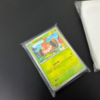 Protège-cartes de jeu laser en PP transparent auto-adhésif biseauté, anti-humidité et anti-poussière, pour rangement de badges