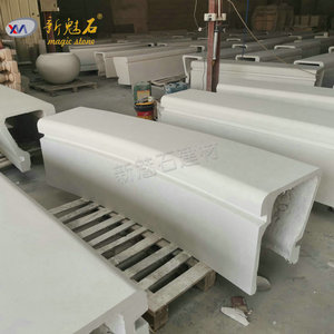 ม้านั่งสวนหินวิเศษ UHPC สีขาว GRC ผลิตตามสั่งสำหรับโครงการจัดสวน - Product Image 2