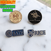 Badges personnalisés en émail ovales minimalistes en métal pour vestes, sacs à dos, casquettes, souvenirs de campus, résistants aux rayures, livraison rapide