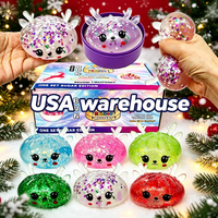 Renne de Noël Bao Bun Squishy en forme de renne, rempli de maltose, à remontée lente, jouet anti-stress à presser, entrepôt USA