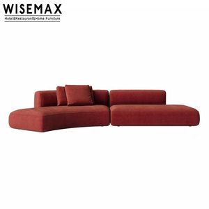 Wisemax đồ nội thất sang trọng độc quyền đồ nội thất khách <span class=keywords><strong>s</strong></span>ạn <span class=keywords><strong>s</strong></span>ảnh ghế sofa phòng khách <span class=keywords><strong>s</strong></span>áng tạo <span class=keywords><strong>S</strong></span> hình rắn gỗ vải cong sofa - Product Image 6