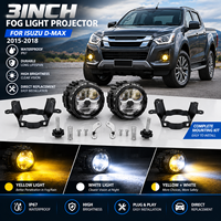 Feux antibrouillard VAHID IP67 étanches à 3 lasers Bi-LED, feux de conduite 12V 24V 6000K 15000 Lumens pour Isuzu D-MAX FW323