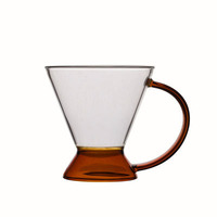 Juego de tazas de vidrio Nuevo diseño de llegada Taza colorida Calefacción Café frío Juego de tazas de hervidor de vidrio