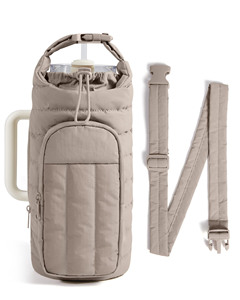 Bolsa para Botella de Agua con Diseño de Múltiples Bolsillos, Estilos de Transporte Versátiles, Bolsas con Aspecto Acolchado Elegante - Product Image 1