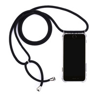 Étui de téléphone portable à porter en bandoulière avec cordon, lanière, sangle, corde, housse transparente pratique pour iPhone 6 6S 7 8 Plus X Xr Xs