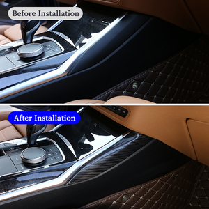 Bande décorative latérale en fibre de carbone véritable pour BMW Série 3 G20 M340i Console centrale de voiture Panneau de changement de vitesse Accessoires intérieurs - Product Image 2