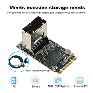 مفتاح داخلي <span class=keywords><strong>M</strong></span>.2 إلى 4 منافذ SATA 6-im بطاقة محول لمفتاح <span class=keywords><strong>M</strong></span>/NAS B mkey <span class=keywords><strong>M</strong></span> gff مع فتحة واجهة SAS صغيرة - Product Image 6