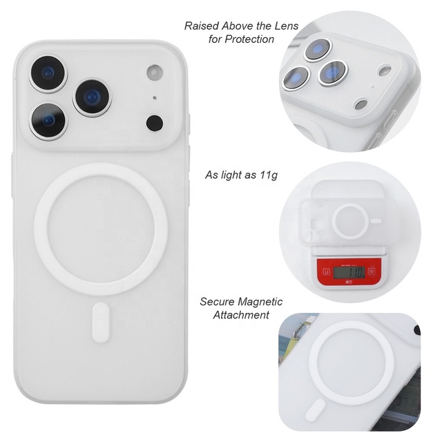 Cheap Super Thin PP Phone Case for 17 Pro Max Magnetic Ring Holder 360 Protection Shockproof Anti-Fingerprint Matte
