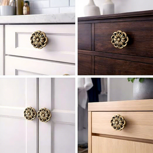Poignées de tiroir rondes en laiton, poignées de meubles traditionnelles pour armoire de chambre, design durable - Product Image 6