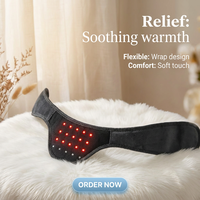 Masseur de cou sans fil avec vibration chauffante et thérapie par lumière rouge, appareil de massage portable pour la relaxation des muscles du cou