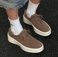 Nouvelle Tendance Mode : Baskets Rehaussantes Classiques de Luxe pour Hommes en Cuir Suédé Blanc Pur, Grande Taille 46, Qualité de Marque Invisible