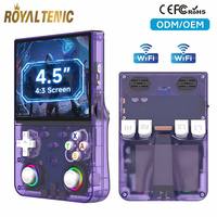 Console de jeu portable rétro OEM R36 Ultra X Écran IPS 4,5 pouces, Manche à levier RGB 3D, système Linux, Wi-Fi et combats en l