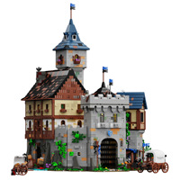 Xbert 66180 6609PCS Set Blok Bangunan Kastil Elang Hitam Model MOC Mainan Teknis Plastik Modern Hadiah Festival