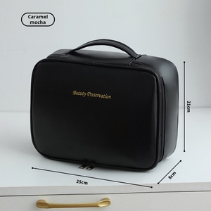 Waterproof Large PU Zipper Fashion Letter Pattern Portable Handheld <strong>Makeup</strong> Bag <strong>for</strong> Women Travel <strong>Storage</strong> - Product Image 6